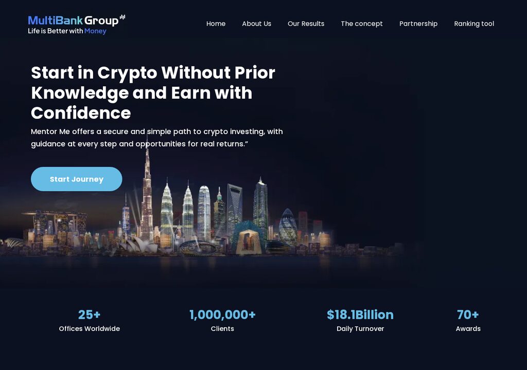 MultiBank — Crypto Funnel hero section preview